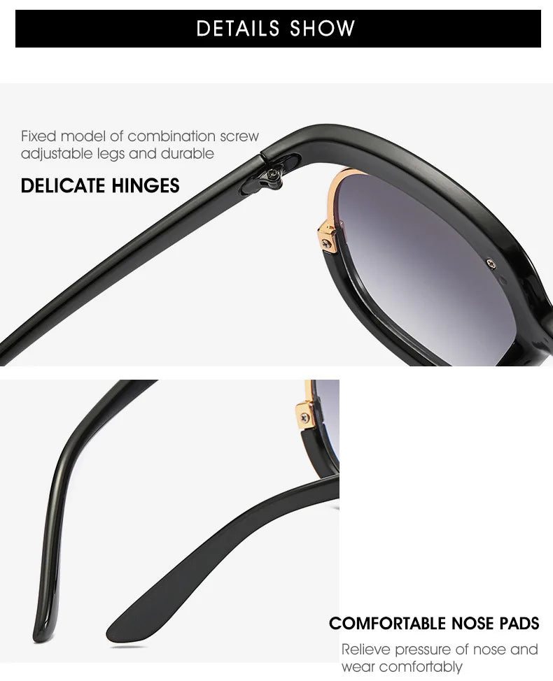 New Fashion Round Oversized Sunglasses For Women Men Retro Designer Ladies Sun Glasses Trending Product Shades UV400 Eyewea