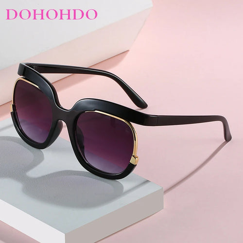 DOHOHDO Fashion Round Oversized Sunglasses For Women Men Retro Designer Ladies Sun Glasses Trending Product Shades UV400 Eyewea
