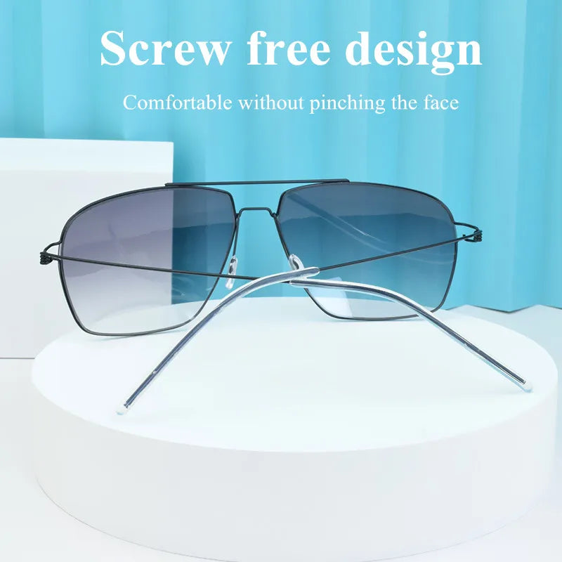 square luxury Brand Ultra light titanium sunglasses women men High quality trending product driving shades sun glasses sunglass
