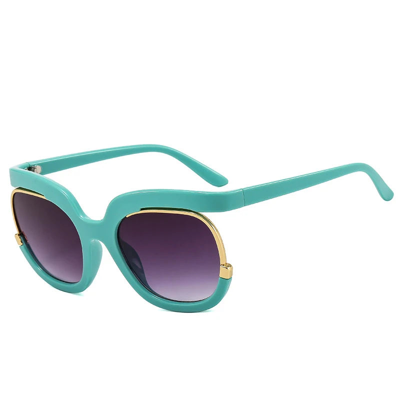 DOHOHDO Fashion Round Oversized Sunglasses For Women Men Retro Designer Ladies Sun Glasses Trending Product Shades UV400 Eyewea