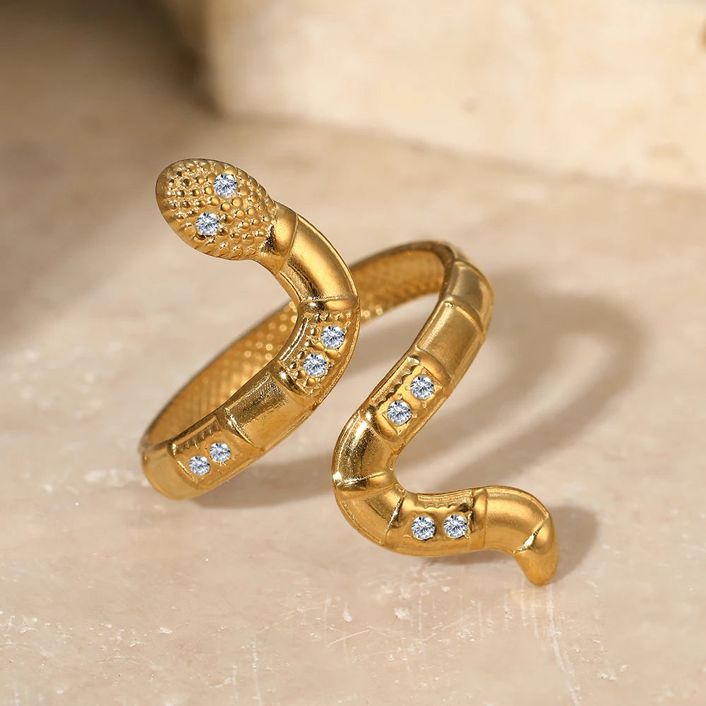 Stainless Steel Ring Trending Product Simple Atmosphere Openworked Geometric For Women Jewelry Banquet Creative Luxuries Gifts