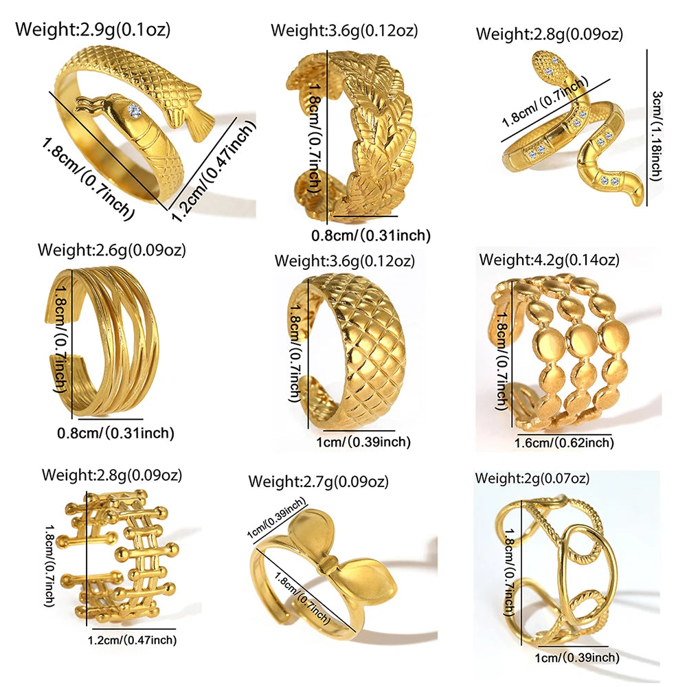 Stainless Steel Ring Trending Product Simple Atmosphere Openworked Geometric For Women Jewelry Banquet Creative Luxuries Gifts