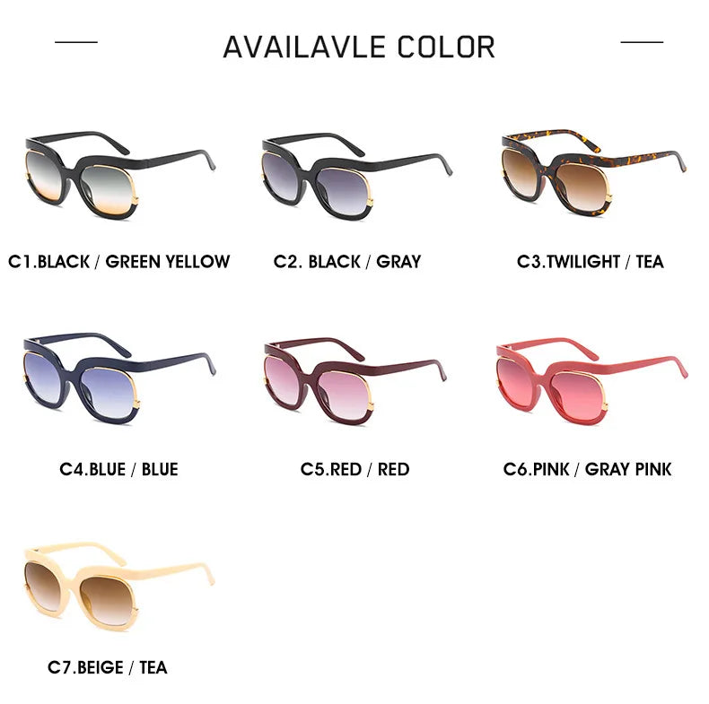 New Fashion Round Oversized Sunglasses For Women Men Retro Designer Ladies Sun Glasses Trending Product Shades UV400 Eyewea
