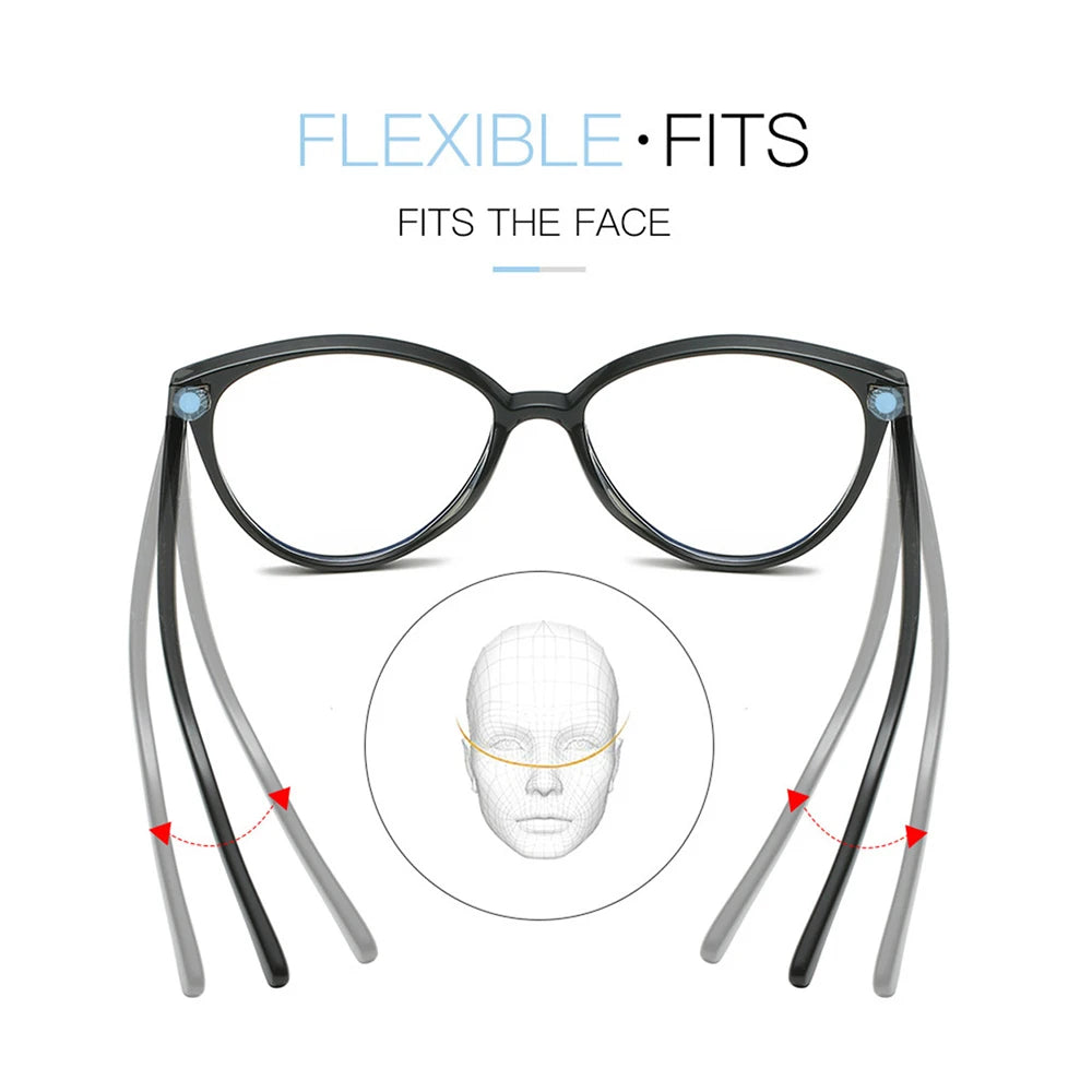 VIVIBEE Cat Eye Blue Light Blocking Glasses Women 2026 Trending Product Ladies Office Anti Bluelight Computer Goggles Frames