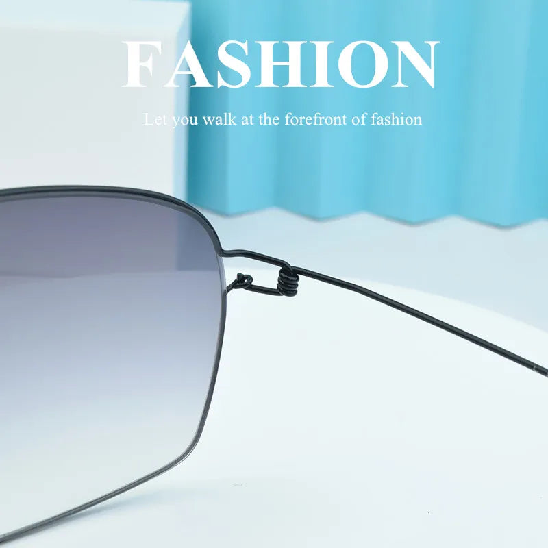 square luxury Brand Ultra light titanium sunglasses women men High quality trending product driving shades sun glasses sunglass