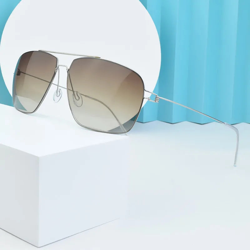square luxury Brand Ultra light titanium sunglasses women men High quality trending product driving shades sun glasses sunglass