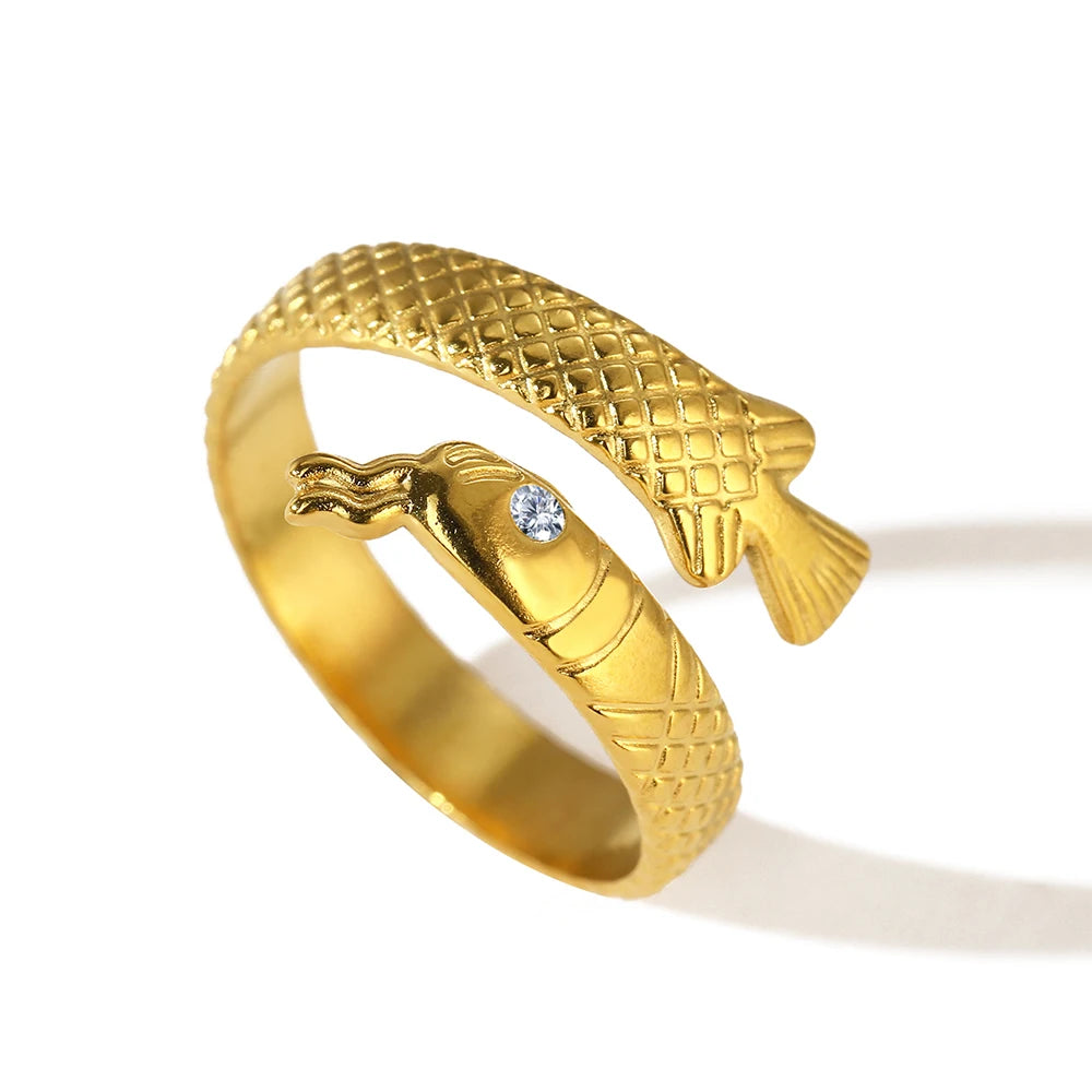 Stainless Steel Ring Trending Product Simple Atmosphere Openworked Geometric For Women Jewelry Banquet Creative Luxuries Gifts