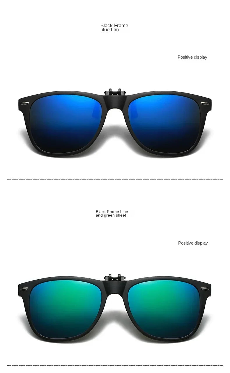 Men Photochromic Polarized Lens Flip Up Clip on Sunglasses Women Driving Sun Glasses with Clips 2024 Trending Product Shades