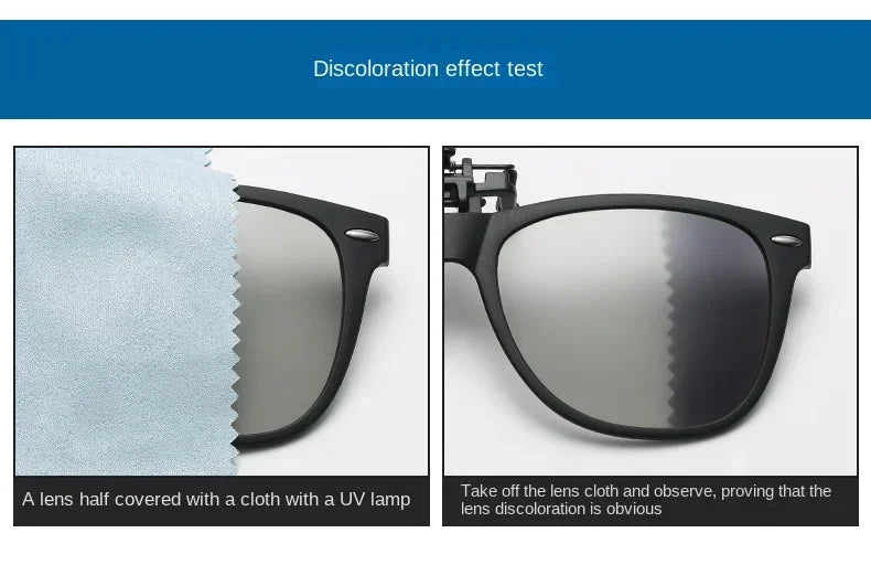 Men Photochromic Polarized Lens Flip Up Clip on Sunglasses Women Driving Sun Glasses with Clips 2024 Trending Product Shades