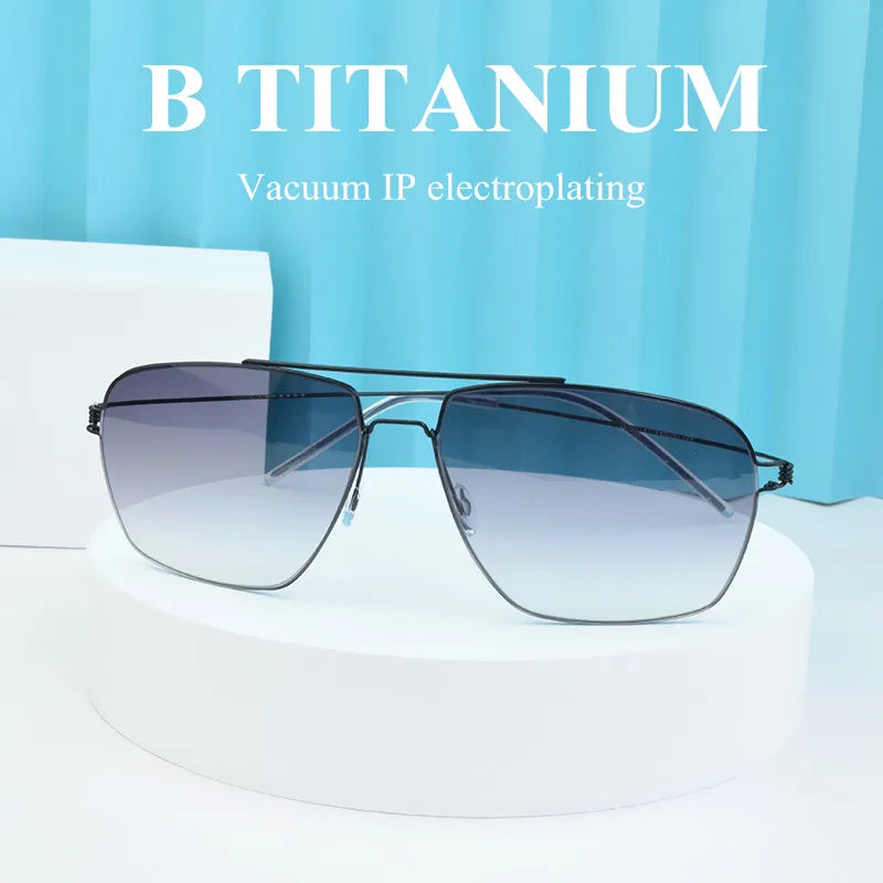 square luxury Brand Ultra light titanium sunglasses women men High quality trending product driving shades sun glasses sunglass