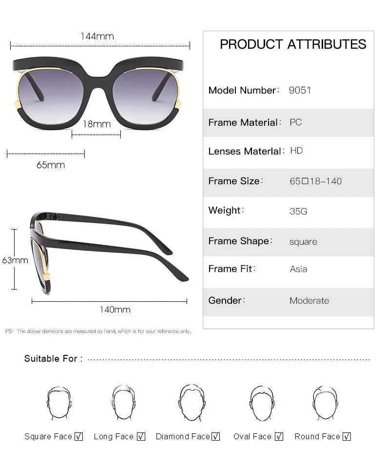 New Fashion Round Oversized Sunglasses For Women Men Retro Designer Ladies Sun Glasses Trending Product Shades UV400 Eyewea