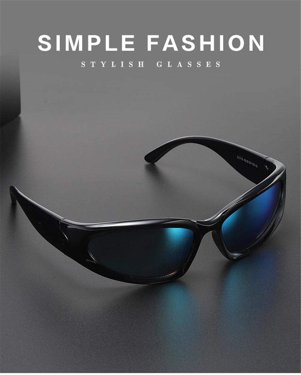 VIVIBEE Y2K Sunglasses Women Steampunk Mirror White Sports Mne Goggles UV400 Punk Sun Glasses 2026 Trending Product
