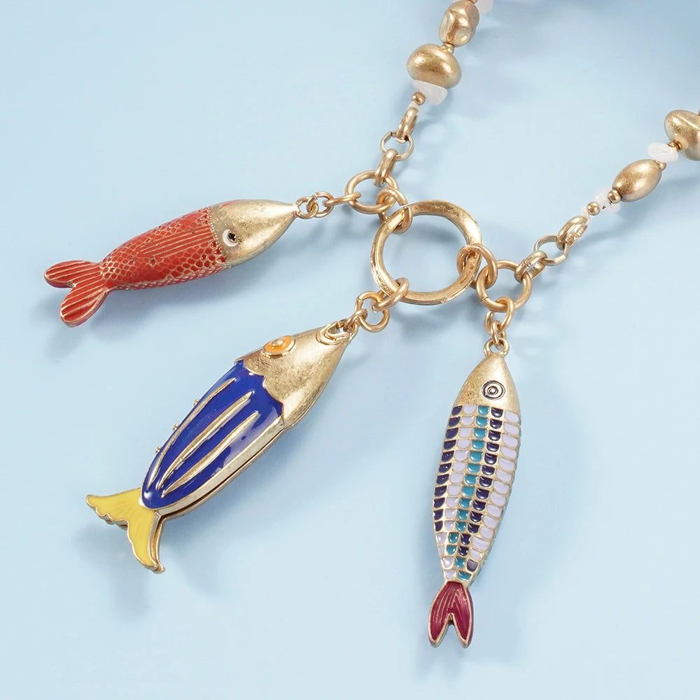 Fish charms Bohemia New Cute Pendant Necklace for Women Fashion cute toggle Accessories best trending product